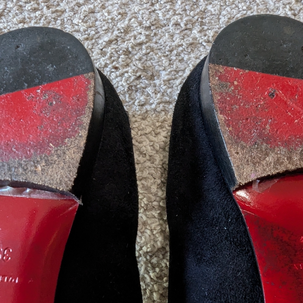 Christian Louboutin Black Suede Loafers - Picture 13 of 13